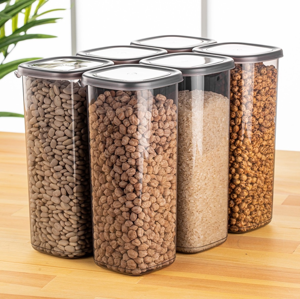 Set 6 recipiente alimentare , UnicUtil, Spacious Modern, Antracit