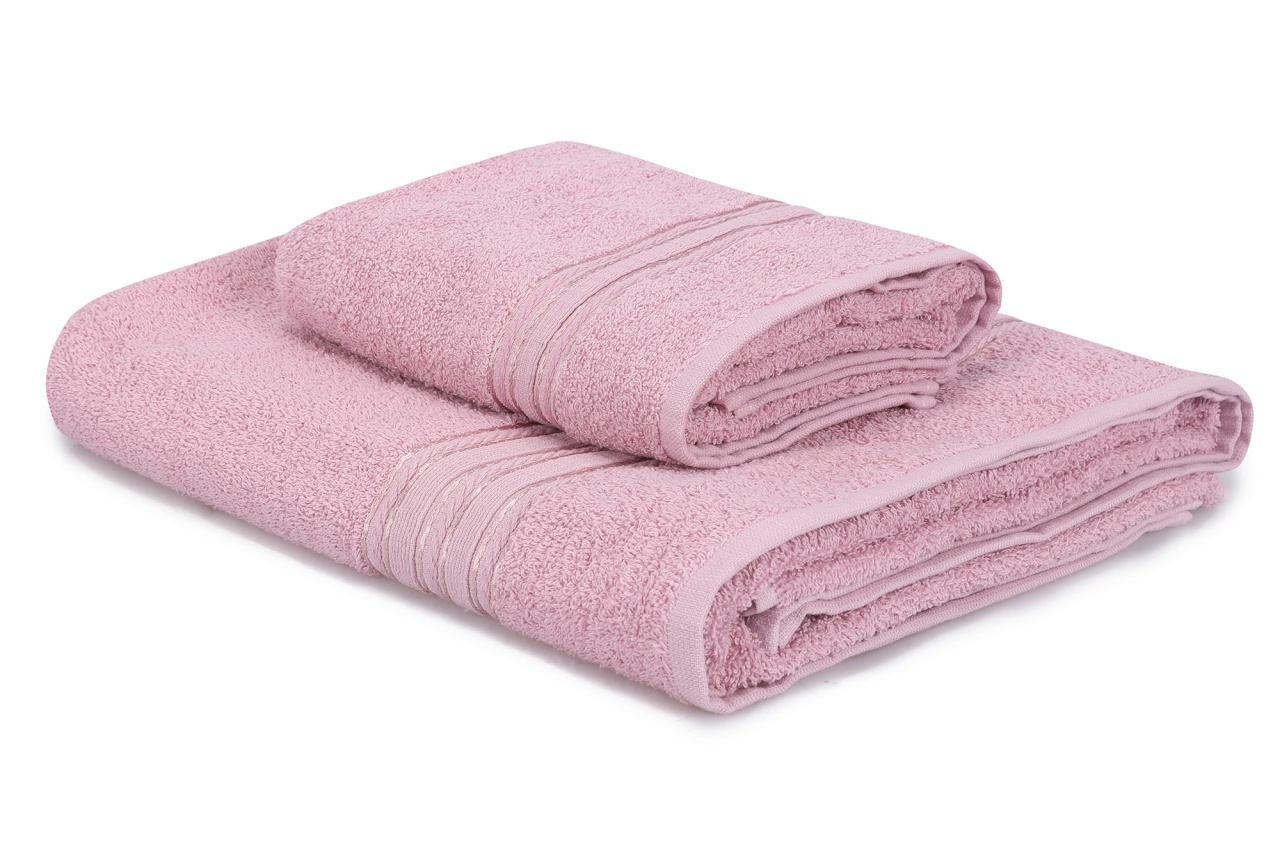 Set de prosoape 2 bucati, Ultra Cozy, UnicUtil, Roz