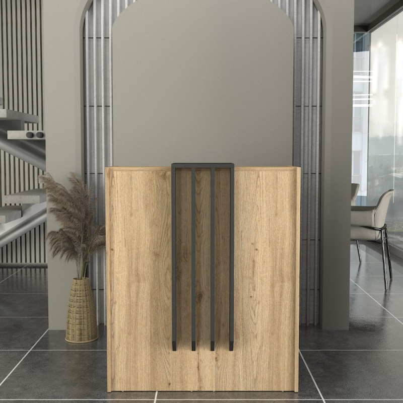 Birou recepție, Hola Front Desk, UnicUtil, Bej-Gri, 90 cm