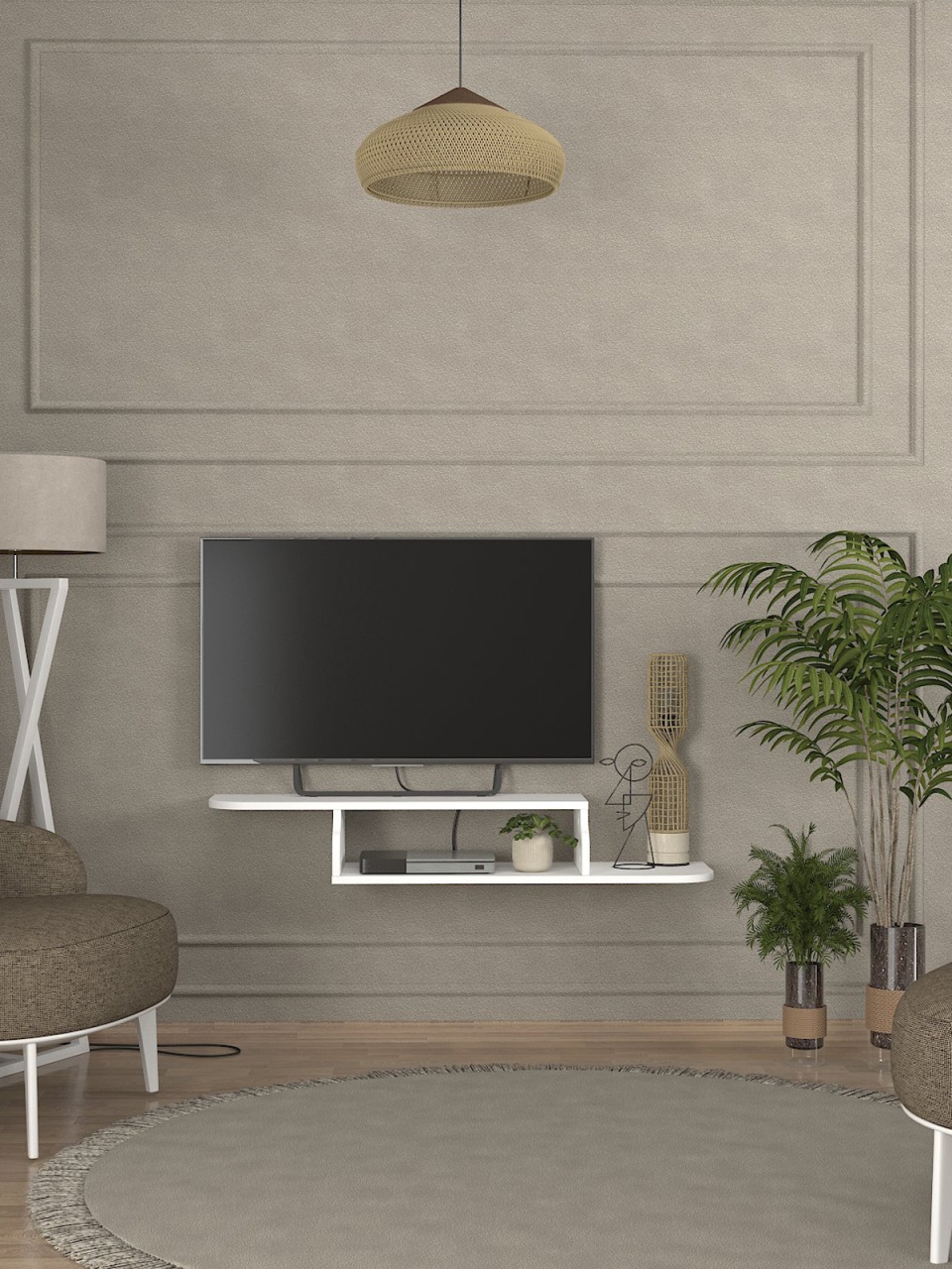 Comoda TV, Fresh Design, UnicUtil, Alb