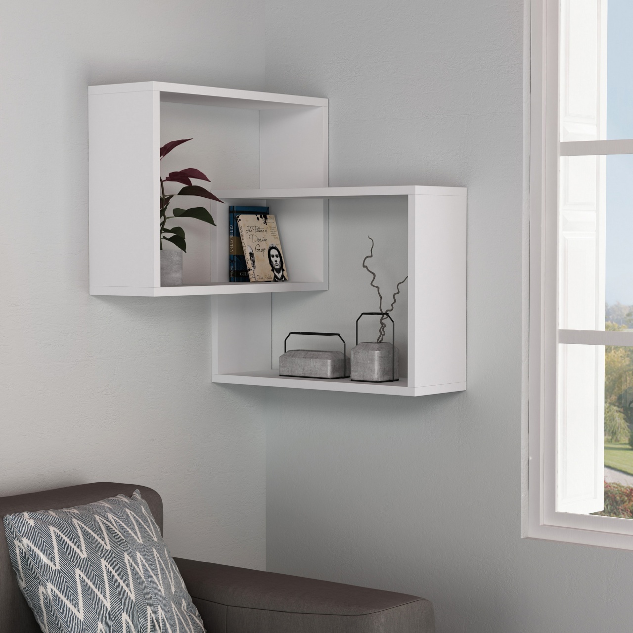 Rafturi perete, Steel Frame, UnicUtil, 68 x 68 x 60 cm, Alb