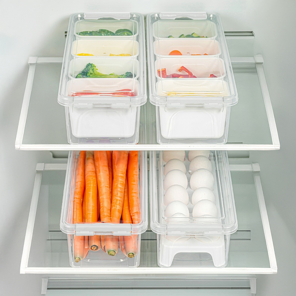 Set 4 caserole plastic , UnicUtil, Compact Versatile, Transparent