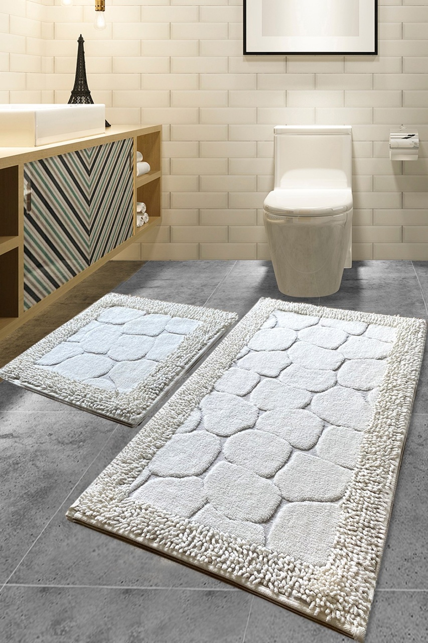 Set covorase baie 2 piese, Premium Feel, UnicUtil, Ecru, Multicolor