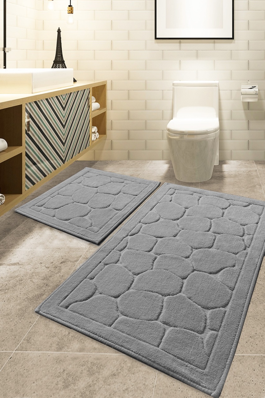 Set covorase baie 2 piese, Ultra Cozy, UnicUtil, Gri, Multicolor