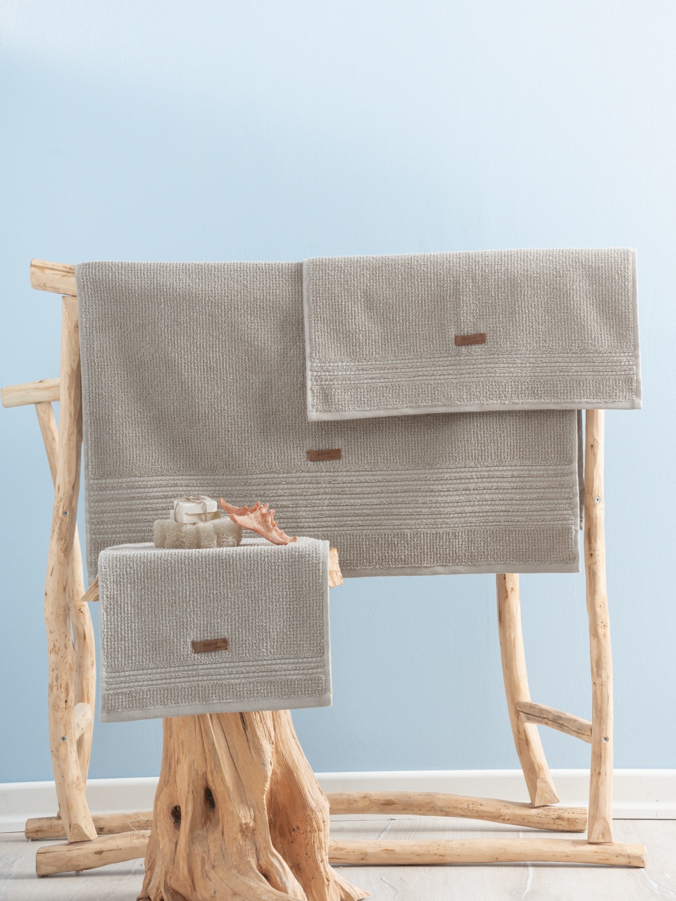Set de prosoape 3 bucati, Ultra Cozy, UnicUtil, Bej
