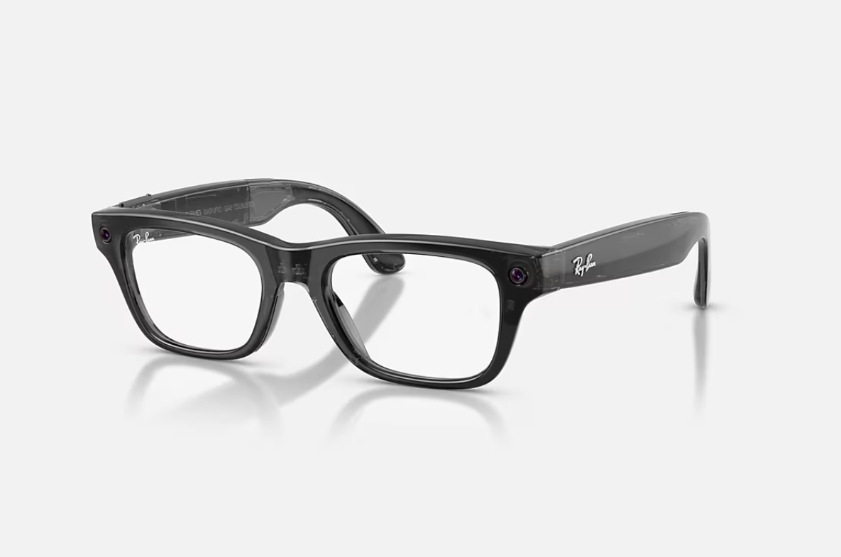 23 Ray-Ban Meta Blayzer Optics Gen 2 AI Glasses Shiny Transparent Black/Demo RW7001 8526 54
