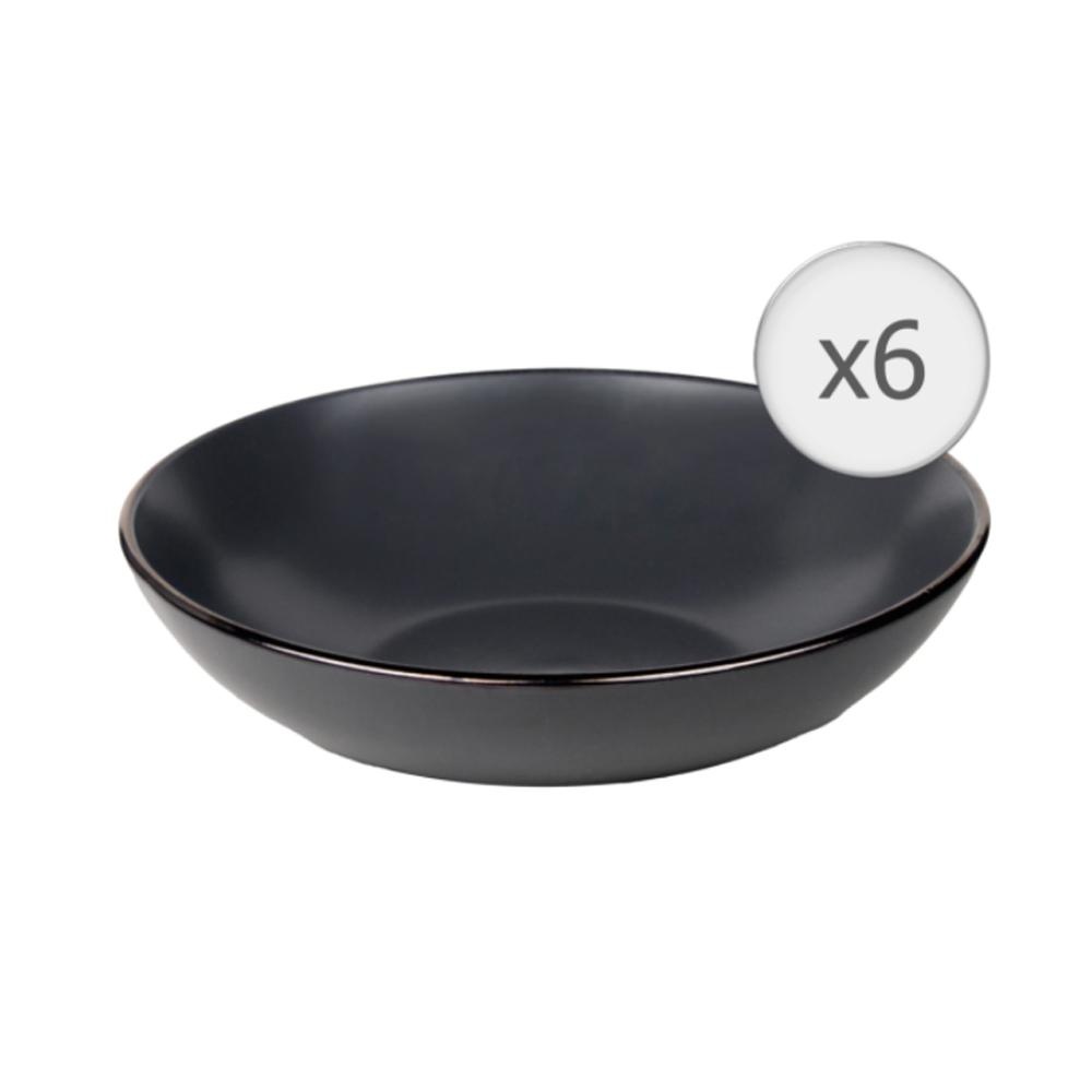 SET 6 FARFURII ADANCI, CERAMICA 20 CM, CALYPSO, ART OF DINING BY HEINNER