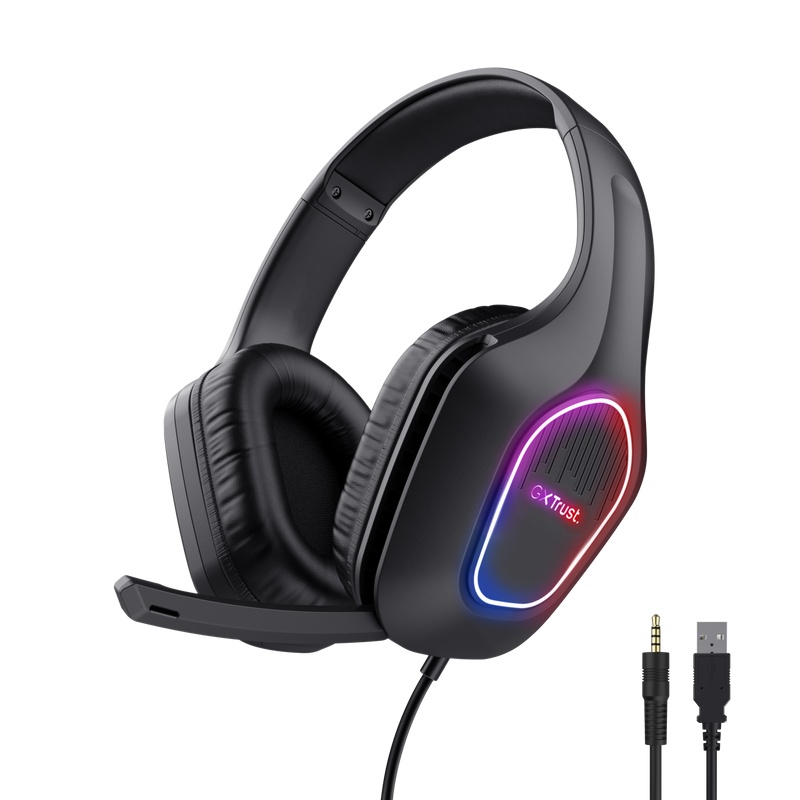 Casti Gaming Head-band Trust GXT 416 Zirox, Wired, Negru