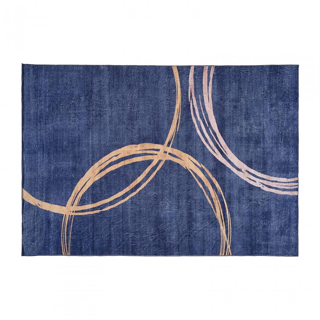 Covor printat, CIRCLE 200x300 cm, lavabil cu spate antialunecare, inaltime fir 3mm