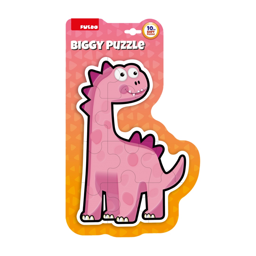 PUZZLE DIN SPUMA EVA, MAXI CU 10 PIESE, ROZ, PUEDO