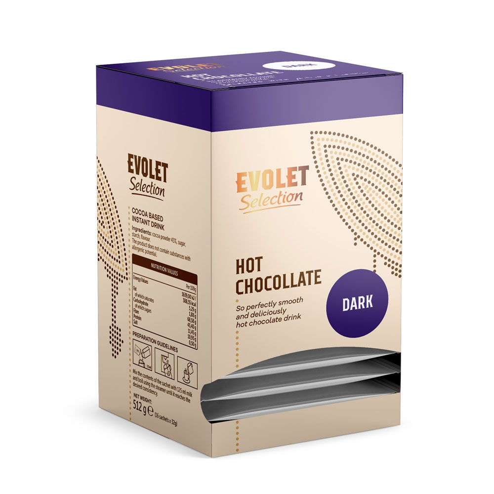 Ciocolata calda Neagra Evolet Selection 16 plicuri x 32g