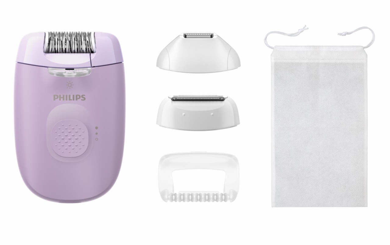 Epilator PHILIPS Seria 4000 BRE257/00, 2 setari de viteza, Cap de epilare lavabil, 4 accesorii, Lila, L x A x I (mm) 50x120x145
