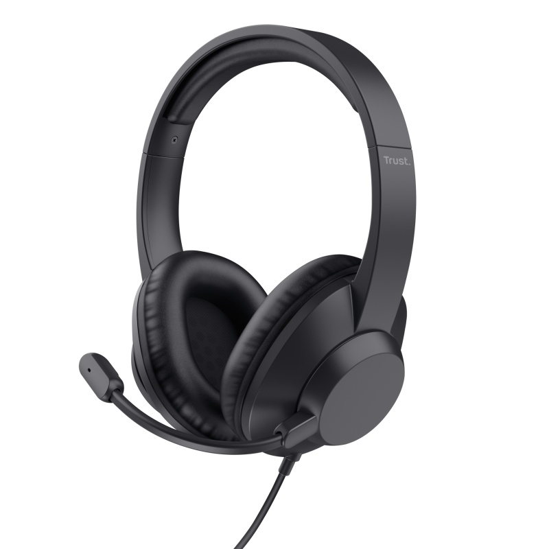 Casti Head-band Trust Ayda Max USB, Wired, Negru