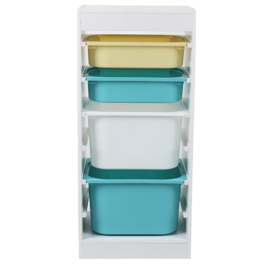 Raft depozitare cu 4 cosuri colorate, U-Grow