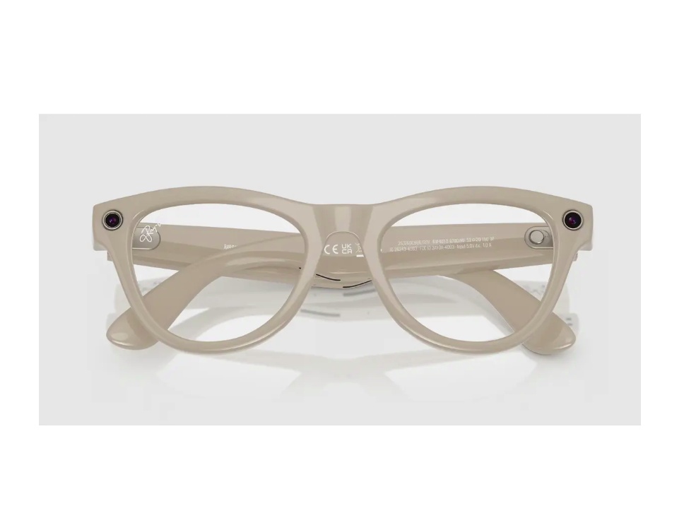 Ray-Ban Meta Skyler Gen 1 High Bridge FIT Shiny Chalky Gray Clear/Sapphire Transitions 52-20