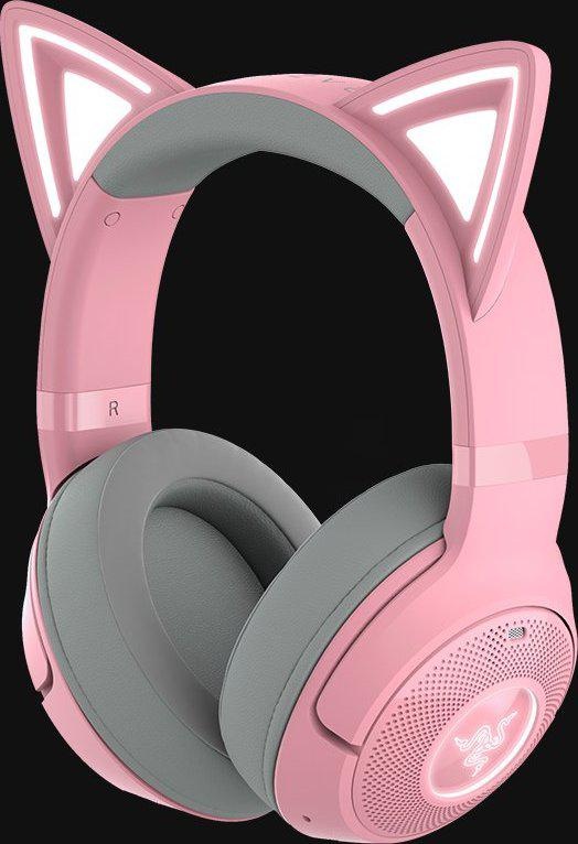 Casti Gaming Head-band Razer Kraken Kitty V2 BT, Wireless, Noise-canceling, Roz