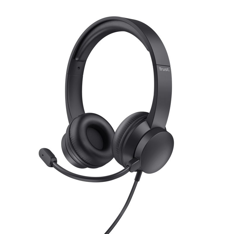 Casti Head-band Trust Ayda, Wired, Negru
