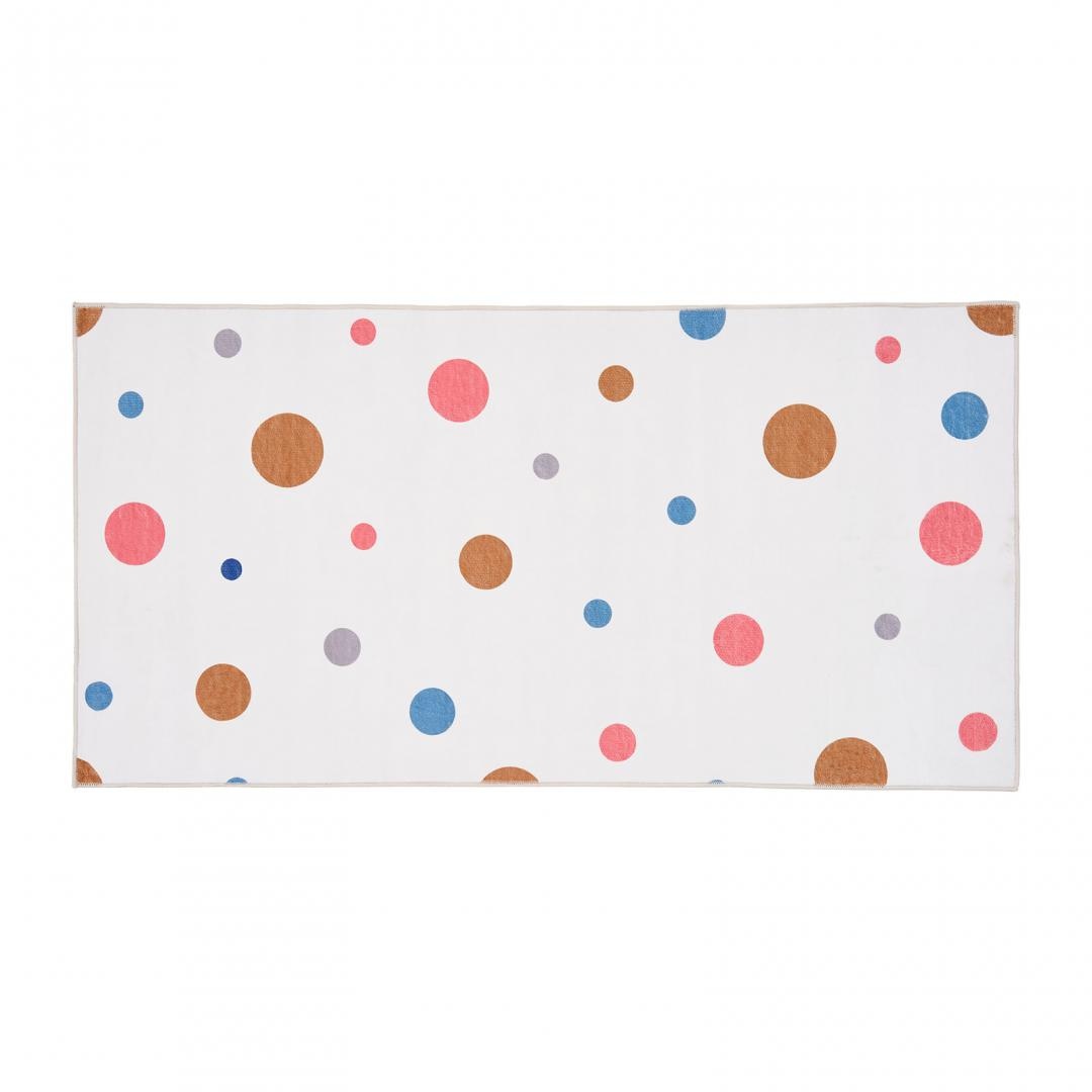 Covor printat, BUBBLE 70x140 cm, lavabil cu spate antialunecare, inaltime fir 3mm