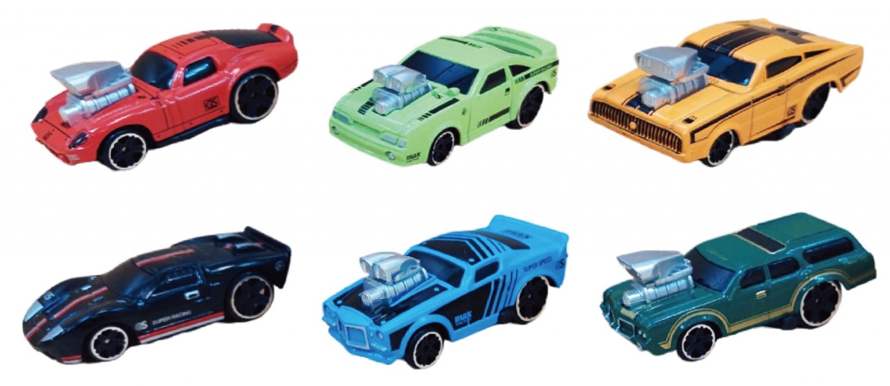 MACHETA DIE CAST, MASINI DE CURSE DELUXE, SCARA 1/64, 7.5CM, DIVERSE MODELE SI CULORI- ROSU, VERDE, PORTOCALIU, NEGRU, BLEU, VERDE INCHIS, GALBEN,