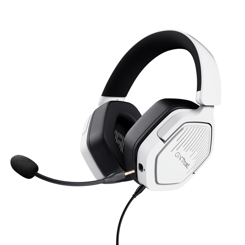 Casti Gaming Head-band Trust GXT492W Carus, Wired, Alb