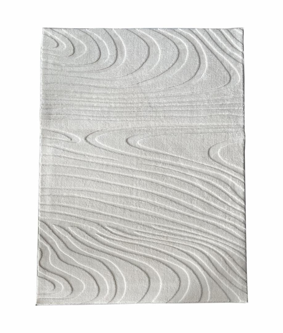 Covor, model in relief,Wave,160x230 Crem