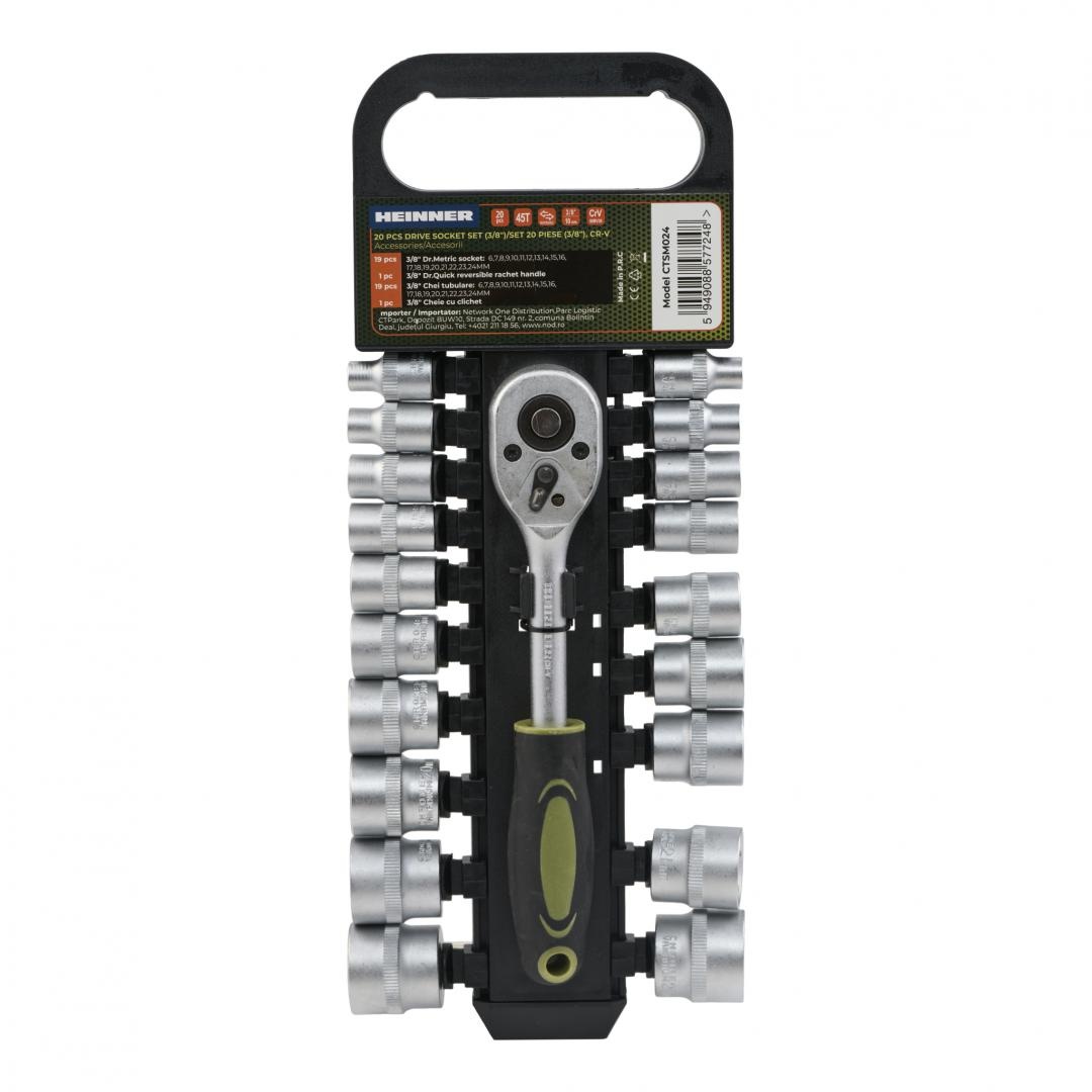 HEINNER SET 20 PIESE 3/8" CR-V