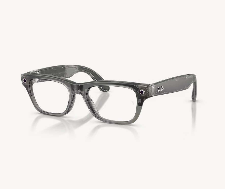 Ray-Ban Meta Blayzer Optics Gen 2 AI Glasses Matte Transparent Ice Grey/Demo