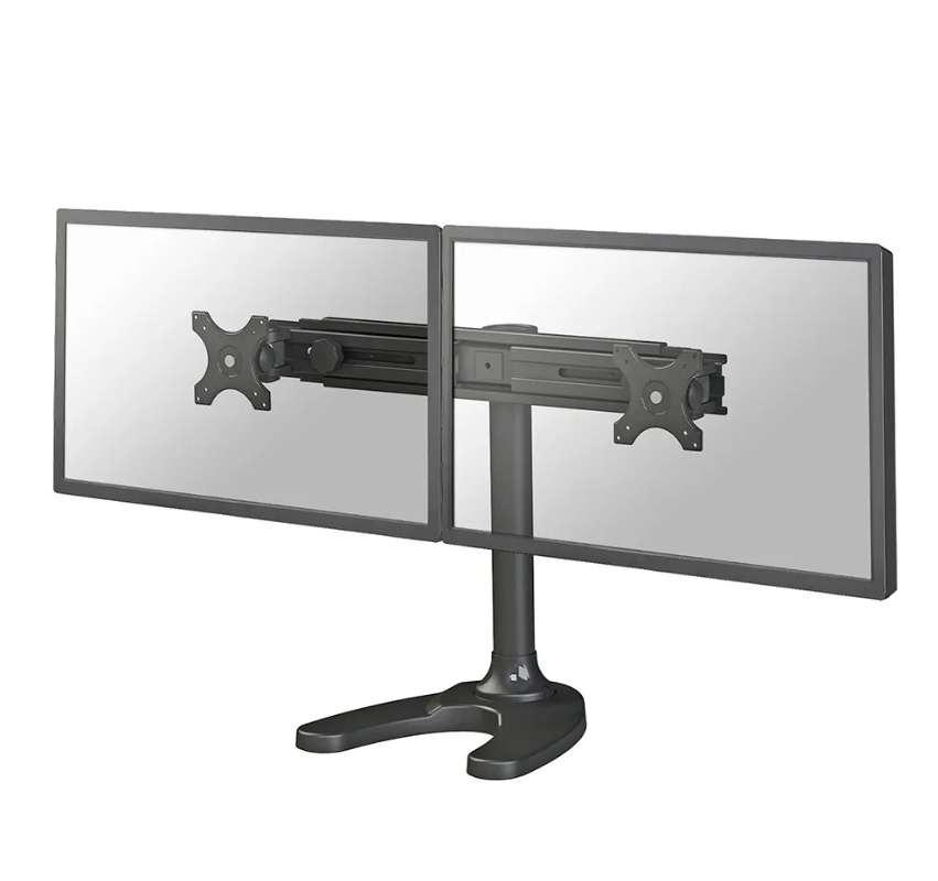 Suport dublu monitor de birou Neomounts FPMA-D700DD; pentru display-uri cu diagonale 19"-30", sistem de prindere VESA 75x75~100x100, greutate maxima