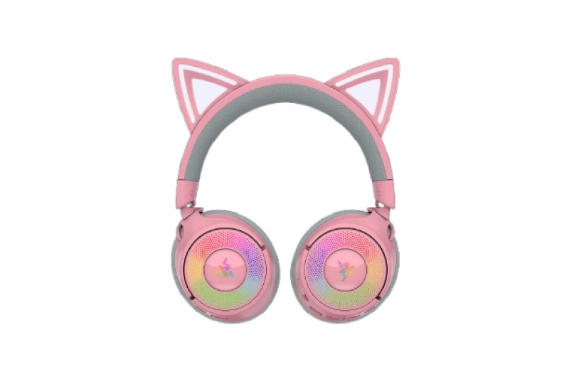 Casti Gaming Head-band Razer Kraken Kitty V3 Pro - Quartz, wireless, Roz
