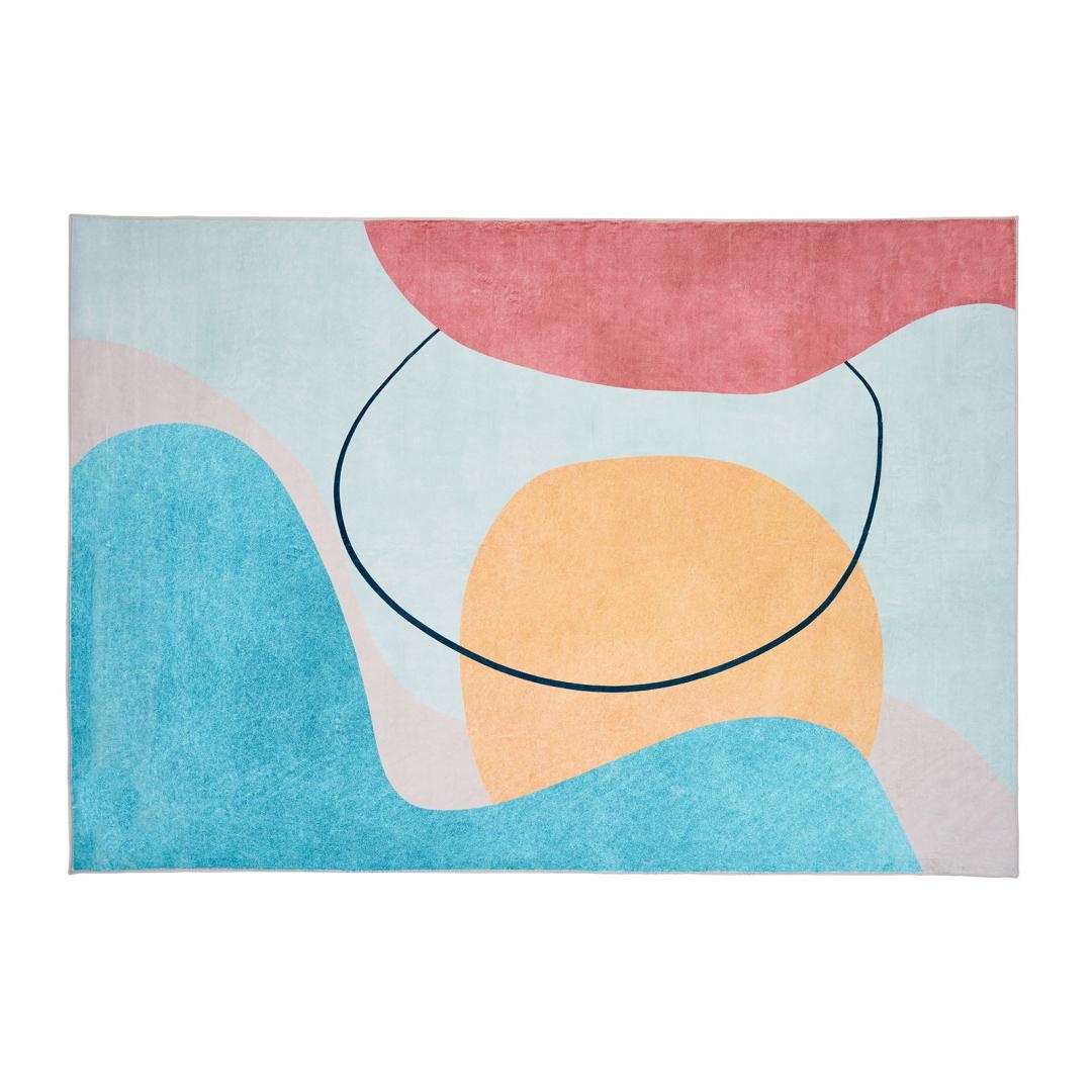 Covor printat, ERIN 200x300 cm, lavabil cu spate antialunecare, inaltime fir 3mm