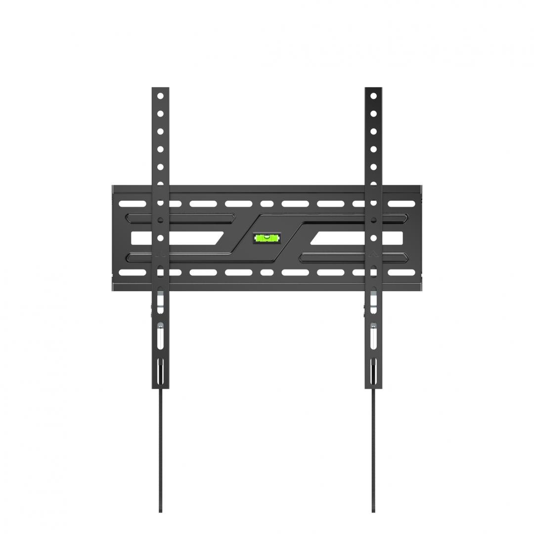 Suport perete TV Serioux 32-75" Fix 75kg Profil 24mm, Produsul este alcatuit din: Placă de perete, Brațe / șine verticale de montaj, Sistem de