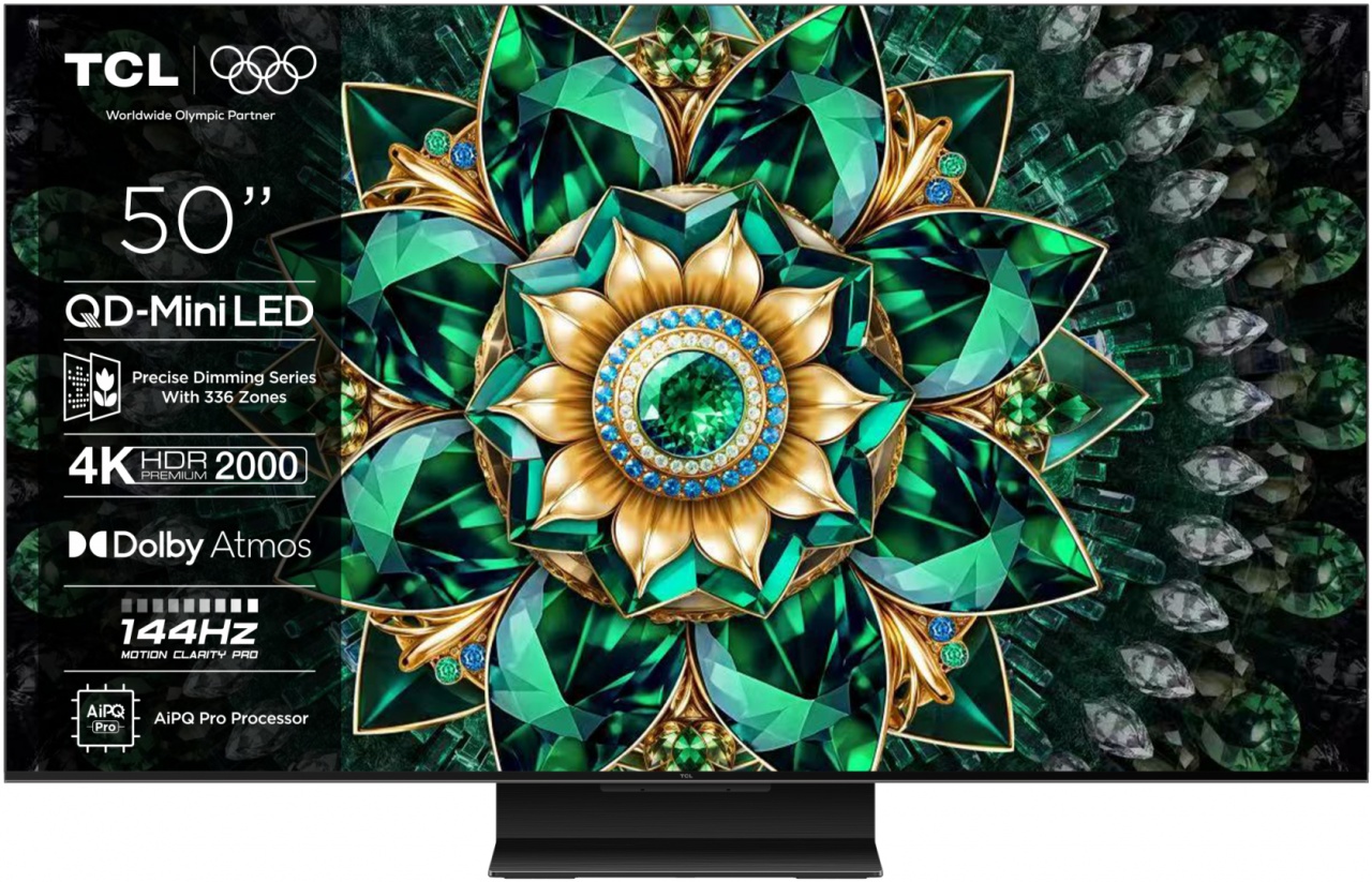 Televizor TCL QD-MiniLED 50Q7C, 126 cm, Smart Google TV, 4K Ultra HD, 144Hz