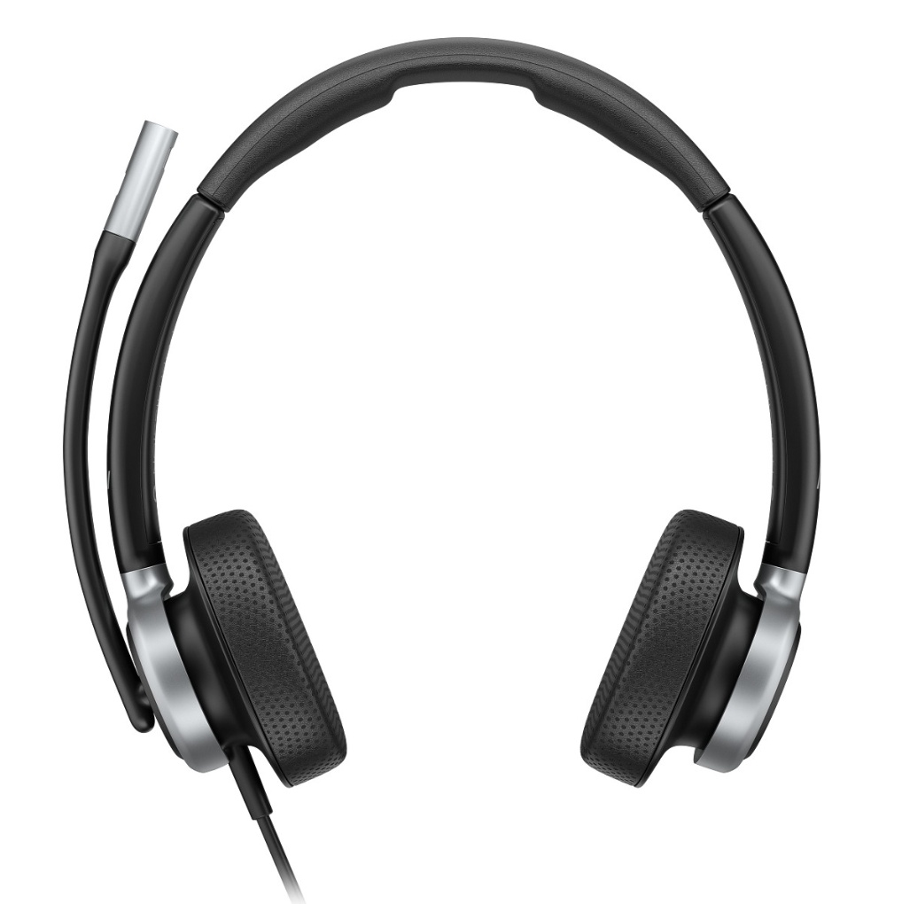 Casti Head-band Poly Mission 625 Stereo USB Wired Headset, Cu fir, noise-canceling, Negru