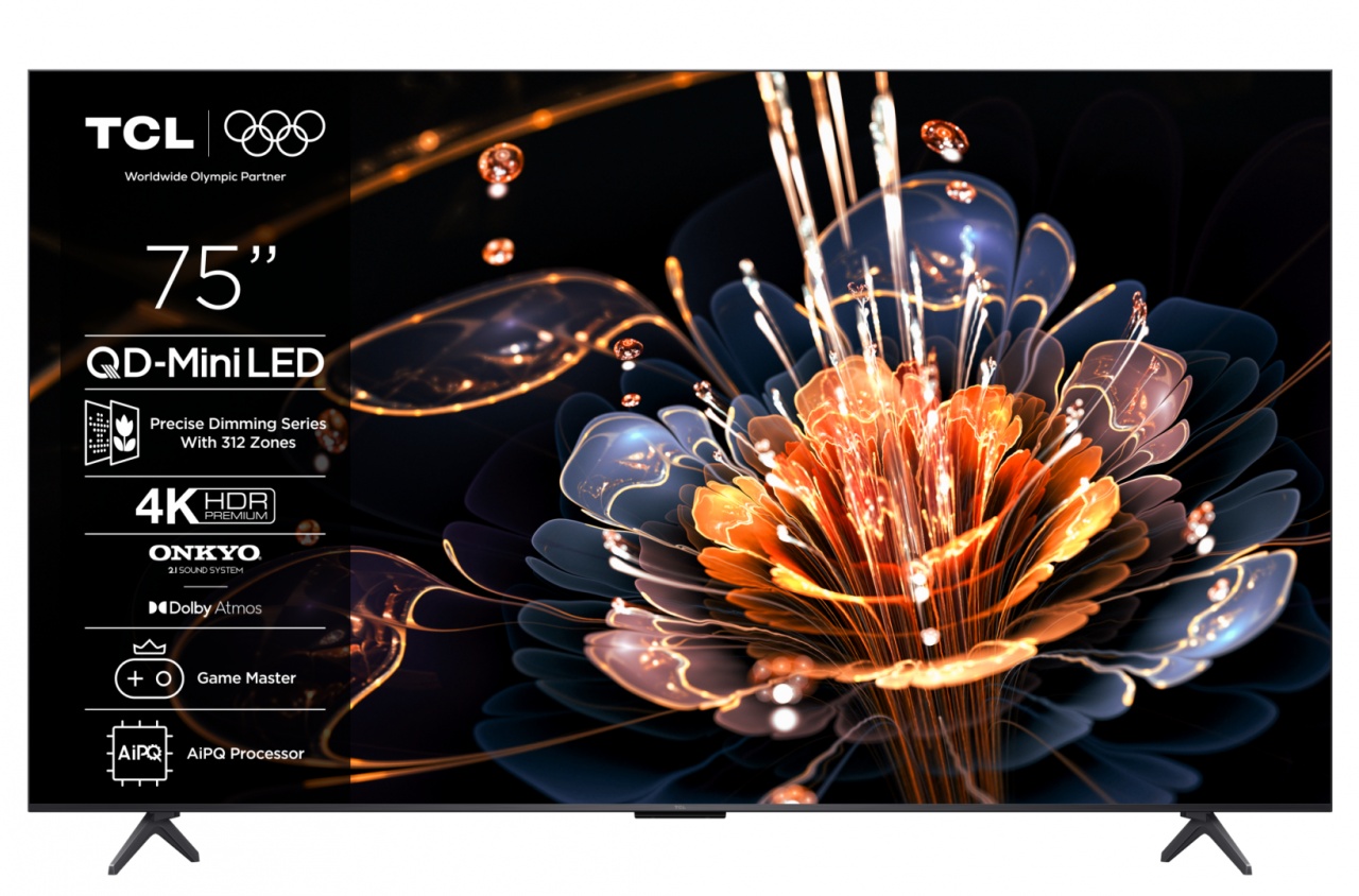 Televizor TCL Mini LED 75C61KS, 189 cm, Smart Google TV, 4K Ultra HD, Onkyo