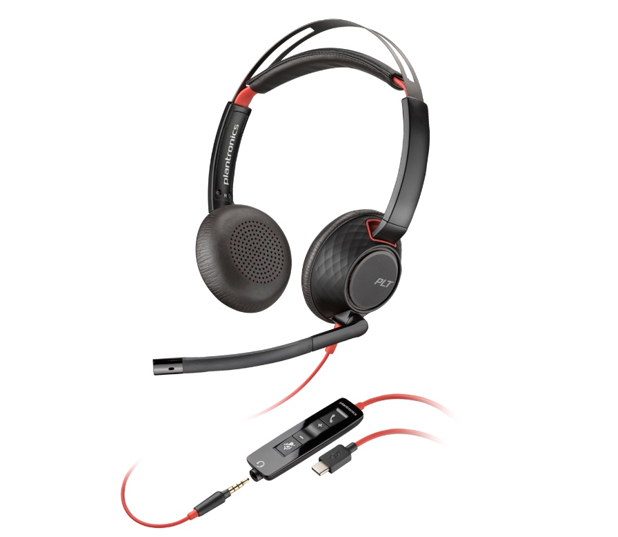 Casti Head-band HP Poly Blackwire 5220, Wired, Noise-canceling, Negru