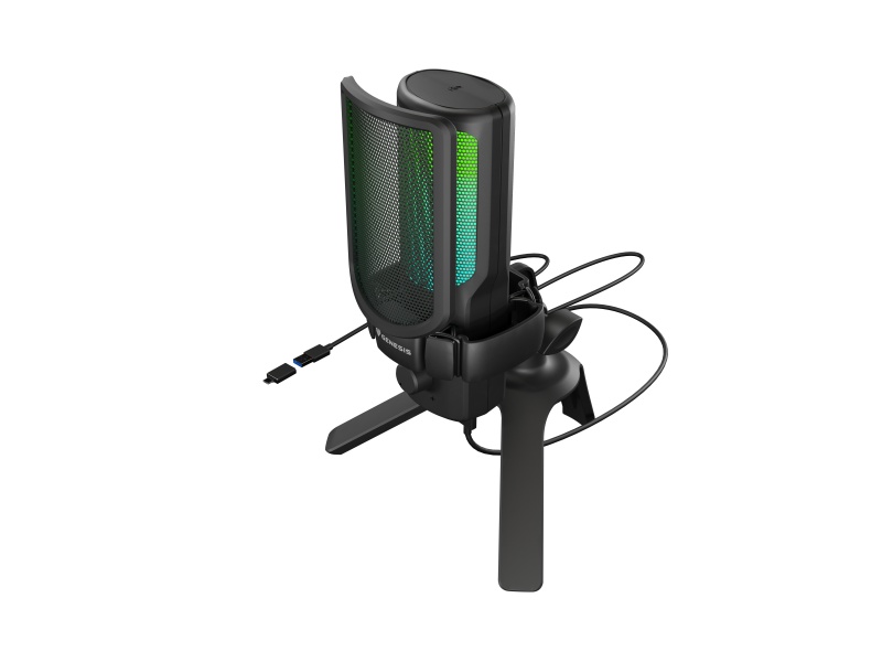Microfon Genesis Radium 250, tip Cardioid, USB, LED backlight