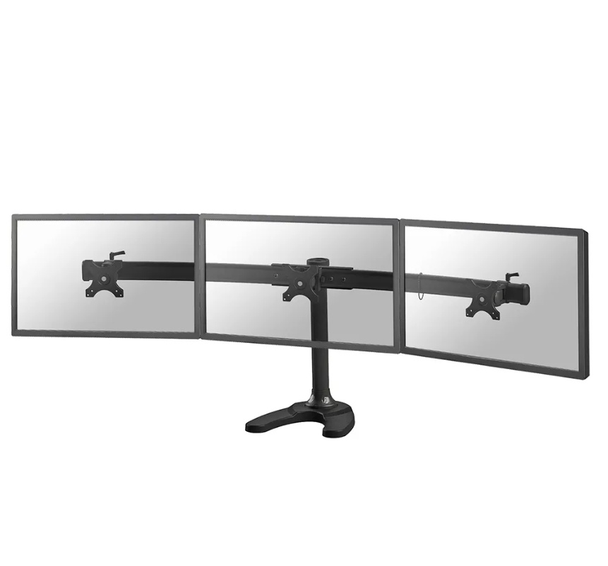 Suport triplu monitor de birou Neomounts FPMA-D700DD3; pentru display- uri cu diagonale 10"-27", sistem de prindere VESA 75x75~100x100, greutate