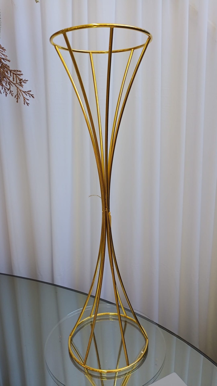 Importflower.ro Suport flori tip clepsidra tr aurie