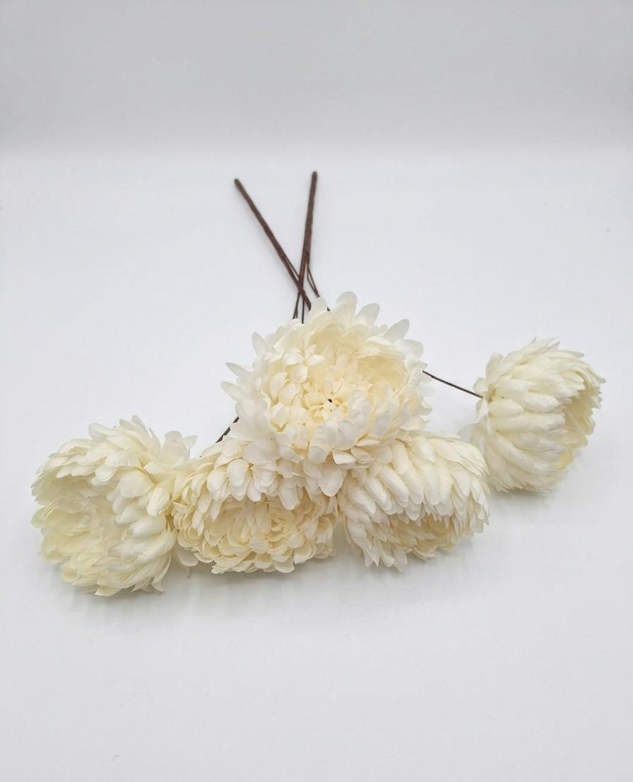 zinc swanson Flori artificiale - Crizanteme crem fara frunze 83120-5