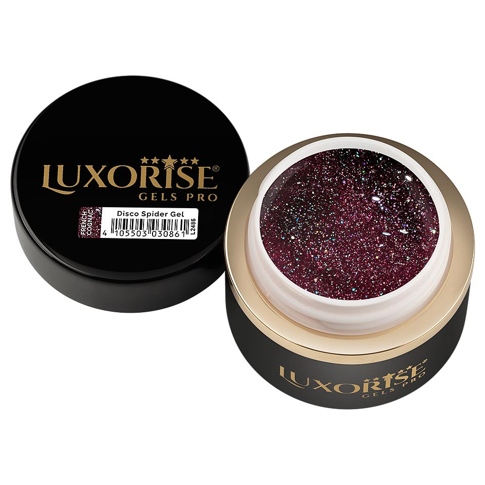 Disco Spider Gel LUXORISE, Dark Fuchsia - French Cognac, 5ml