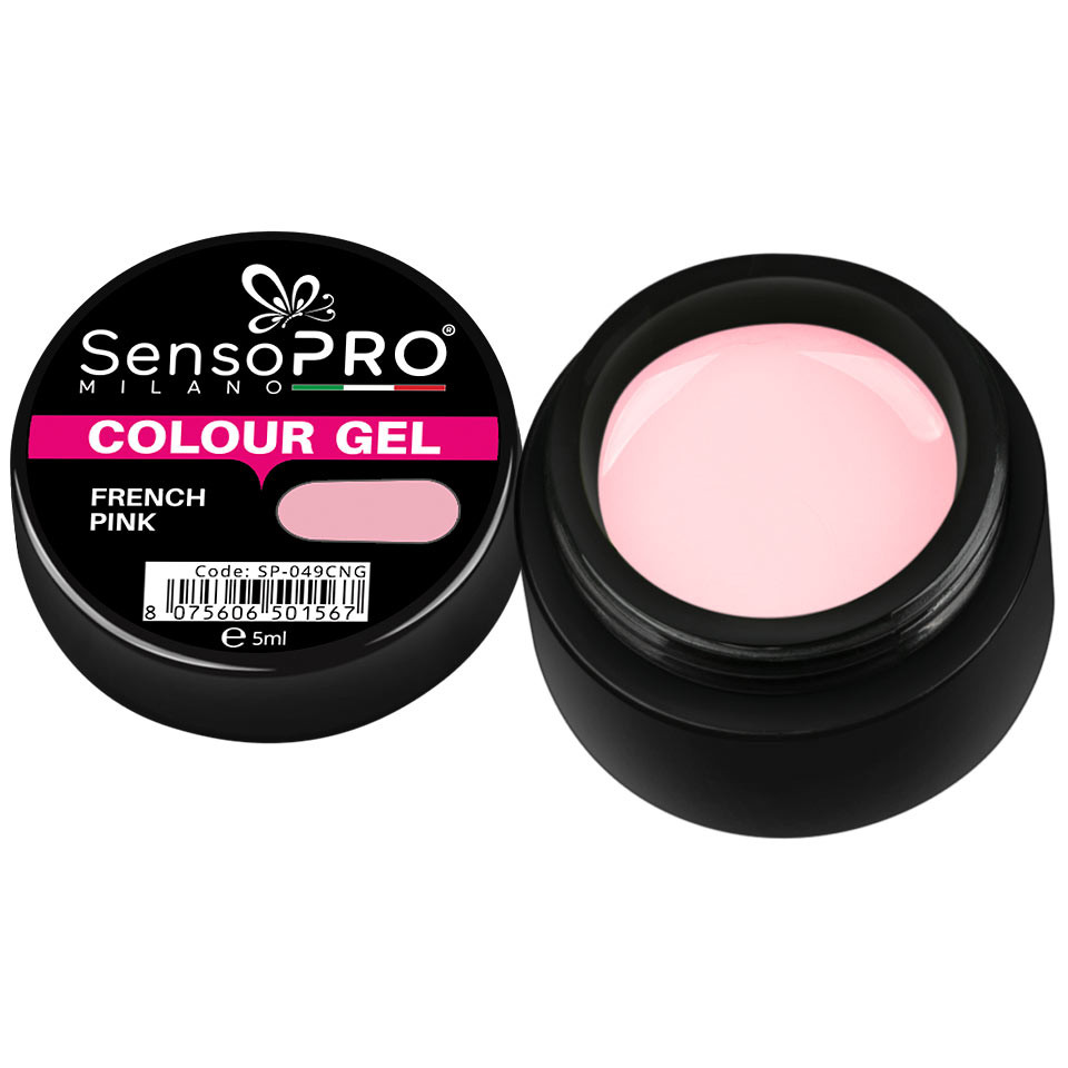 Gel UV Colorat French Pink 5ml, SensoPRO Milano 5ml