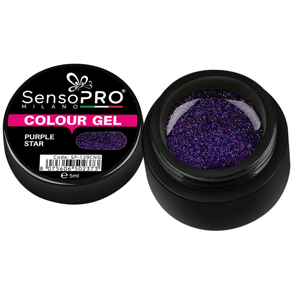 Gel UV Colorat Purple Star 5ml, SensoPRO Milano 5ml