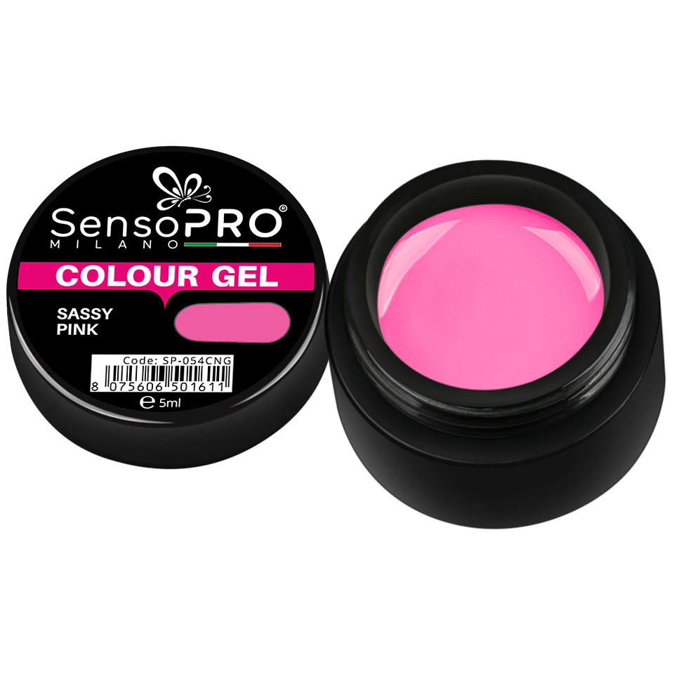 Gel UV Colorat Sassy Pink 5ml, SensoPRO Milano 5ml imagine 2022