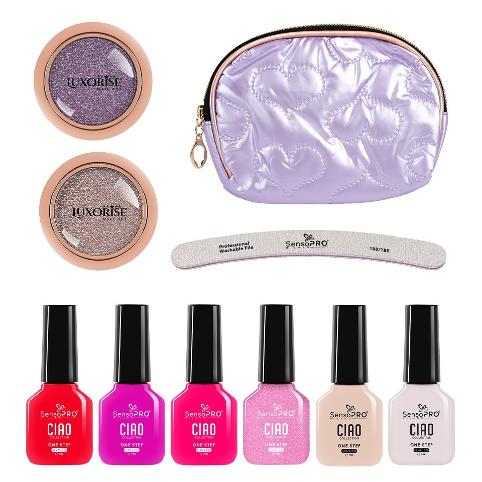 Kit Oja Semipermanenta SensoPRO 7ml ❤️️ Love Charm + CADOU Kit Oja Semipermanenta KitUnghii