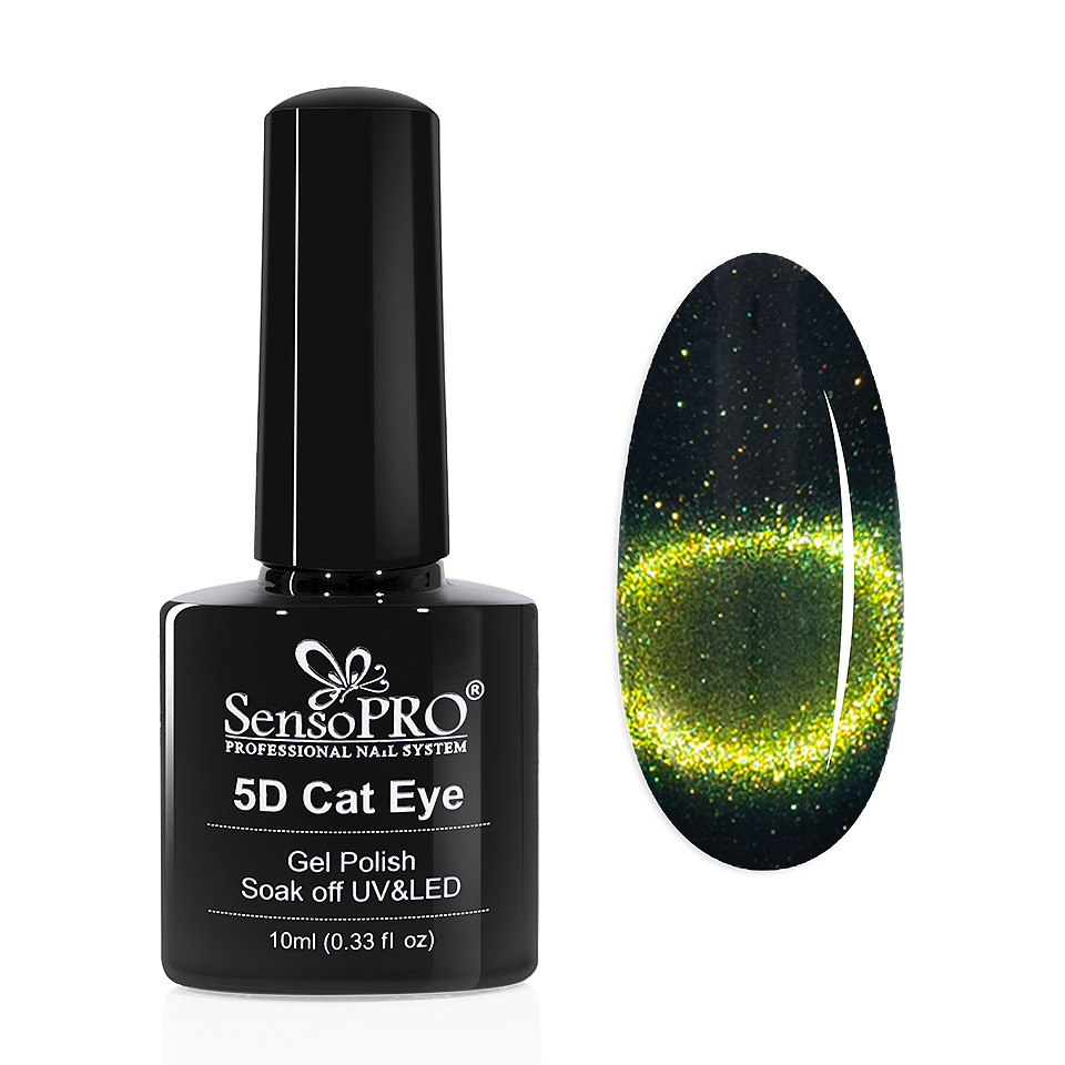 Oja Semipermanenta Cat Eye Gel 5D SensoPRO 10ml, #04 Star Dust kitunghii imagine noua