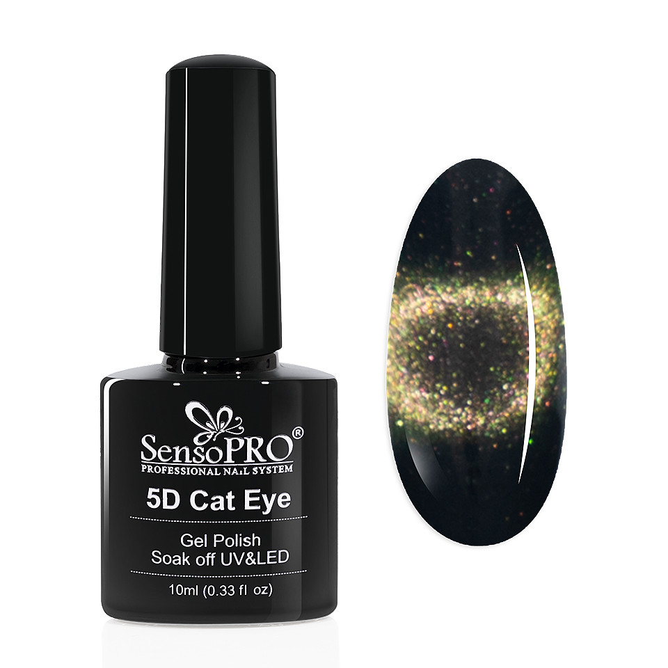 Oja Semipermanenta Cat Eye Gel 5D SensoPRO 10ml, #16 Calypso kitunghii imagine noua
