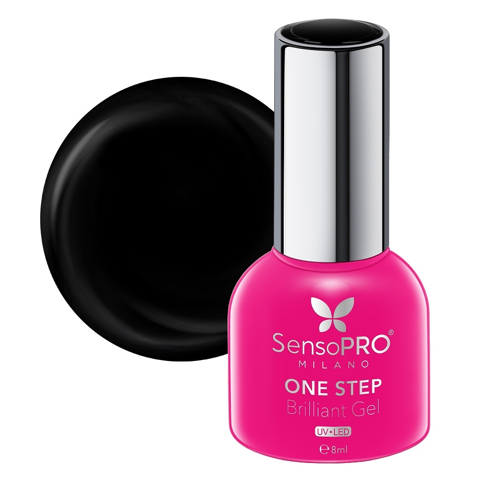 Oja Semipermanenta One Step Brilliant Gel SensoPRO Milano 8ml, Black Diamond #02