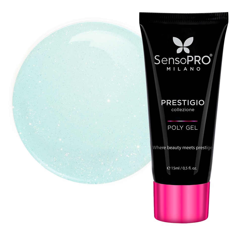 Polygel PRESTIGIO SensoPRO Milano - Lagoon Glow, 15ml – Polygel - PRESTIGIO SensoPRO Milano