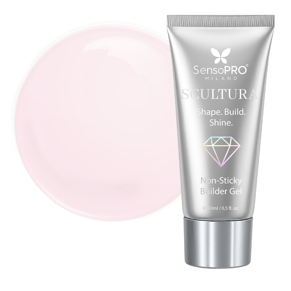 Polygel SCULTURA Non Sticky SensoPRO Milano - Milky Pink, 50ml