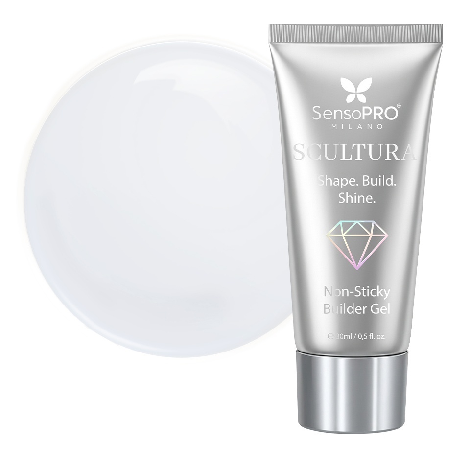 Gel de construcție SCULTURA Non Sticky SensoPRO Milano - Milky White, 30ml